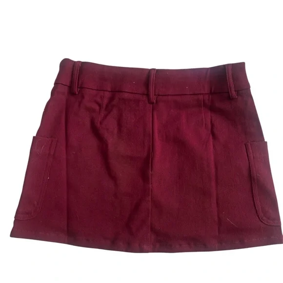 Princess Polly Brinley Mini Skirt – Burgundy – Size US 2 / AU 6 – NWT - Picture 2 of 5